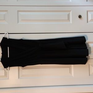 Tahari black wrap style dress